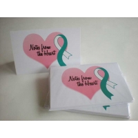 Cancer Awareness Ribbon Note Cards