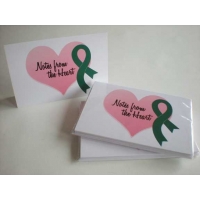 Cancer Awareness Ribbon Note Cards