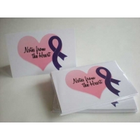 Cancer Awareness Ribbon Note Cards